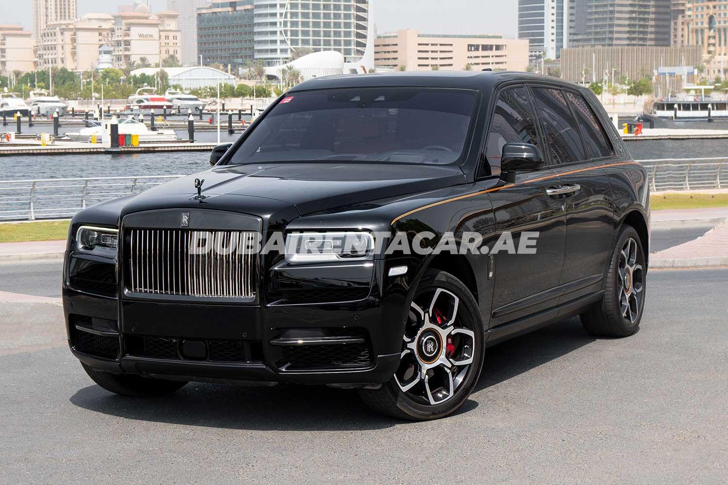 Rent Black Rolls Royce Cullinan in Dubai