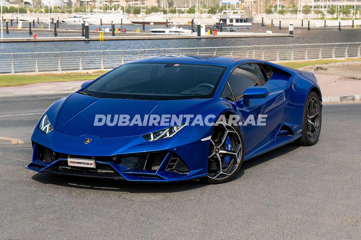 Rent Blue unique Lamborghini Huracan 2020 model, REF-171 in Dubai