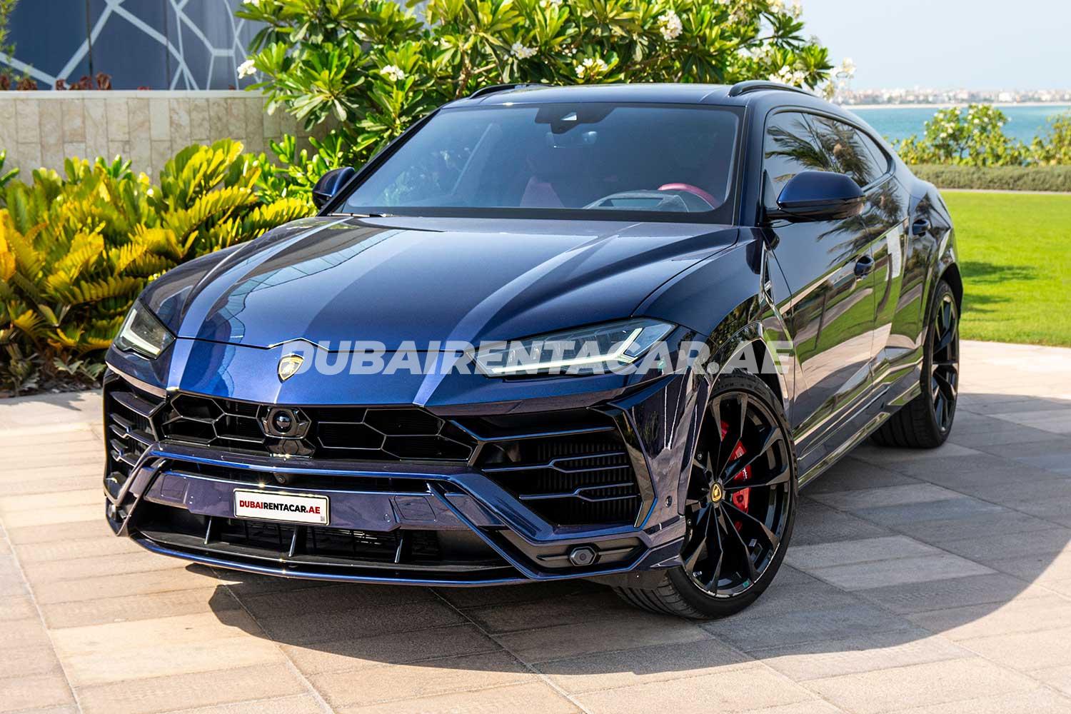 Rent Blue Lamborghini Urus 2021 model, REF-25 in Dubai