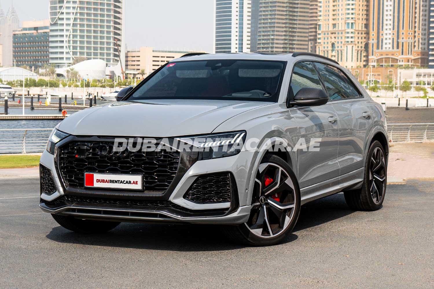 Rent Silver brand new Audi Q8 2021 model, REF-168 in Dubai
