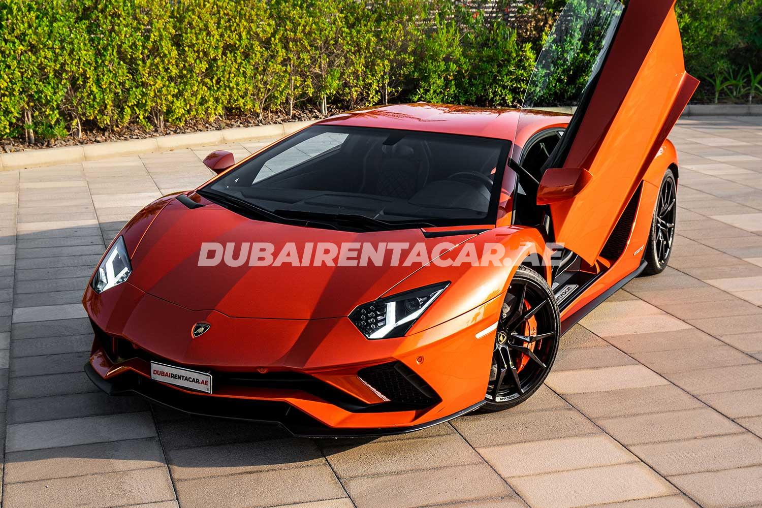 Rent Red Lamborghini Aventador 2019 model, REF-68 in Dubai