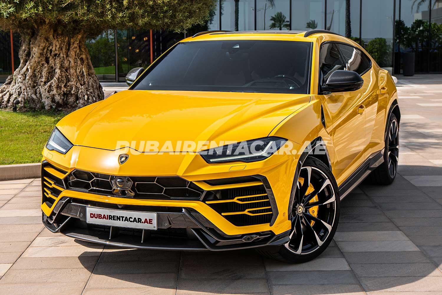 Rent Yellow Lamborghini Urus 2020 model, REF-26 in Dubai