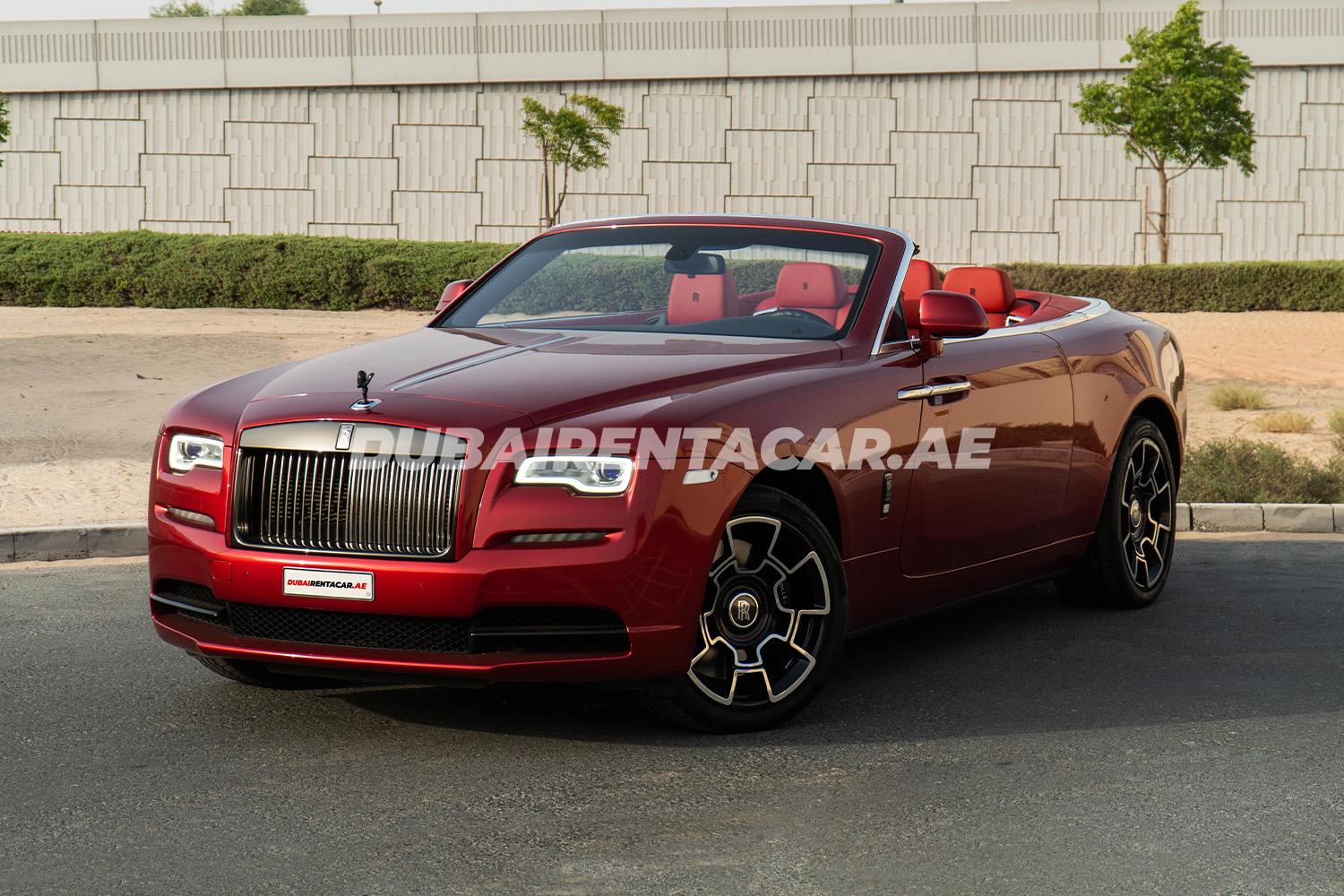 Уникальный Роллс Ройс Давн в красном цвете доступен в аренде