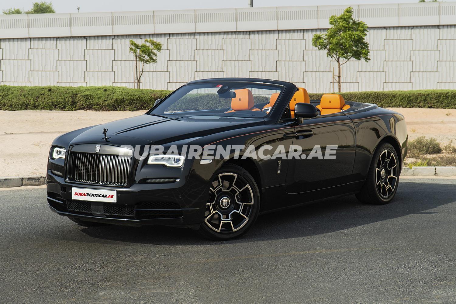 Unique Rolls Royce Dawn with Orange (Hermes) color is available for rent
